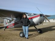 Krista Håvik with the Cessna 120